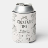 ベージュのカクテルパーティー レトロな独身最後の旅のお土産 缶クーラー (缶裏面)