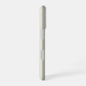 ベージュのキャンディストライプ iPhone 16ケース (右側面)