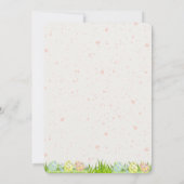 ベージュのキュートなバニーミニマル復活祭 招待状 (裏面)