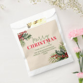 ベージュのクリスマスパーティーにホリーとパインが好意で フェイバーバッグ (封をした状態)