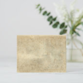 ベージュのシミのあるヴィンテージの紙のポストカード ポストカード (スタンド正面)