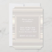 ベージュのストライプ 招待状 (裏面)