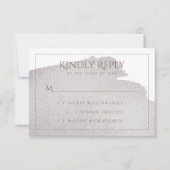 ベージュのスプラッシュ |エレガントトープヴィンテージ水色 出欠カード (正面)