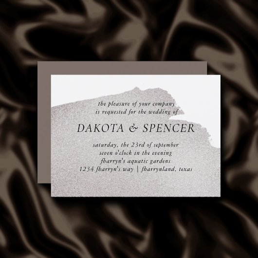 ベージュのスプラッシュ |エレガントトープヴィンテージ水色 招待状