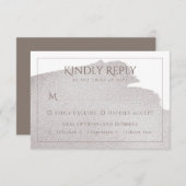 ベージュのスプラッシュ |エレガントトープ水彩エンツリー 出欠カード (正面/裏面)