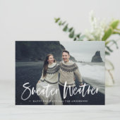 ベージュのセーター天候 |ホリデーカード シーズンカード (スタンド正面)