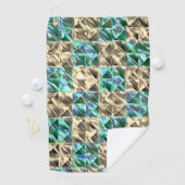 ベージュのタイルまたはステンドチェスにドレスミントグリーン ゴルフタオル (インサイチュ)