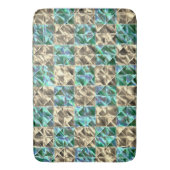 ベージュのタイルまたはステンドチェスにドレスミントグリーン バスマット (正面縦)