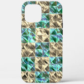 ベージュのタイルまたはステンドチェスにドレスミントグリーン Case-Mate iPhoneケース (裏面)