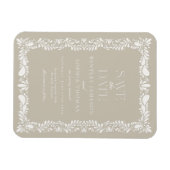 ベージュのタラベラタイル スペインのフィエスタ 保存日付のお知らせ マグネット (横)