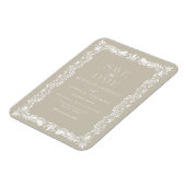 ベージュのタラベラタイル スペインのフィエスタ 保存日付のお知らせ マグネット (左側)