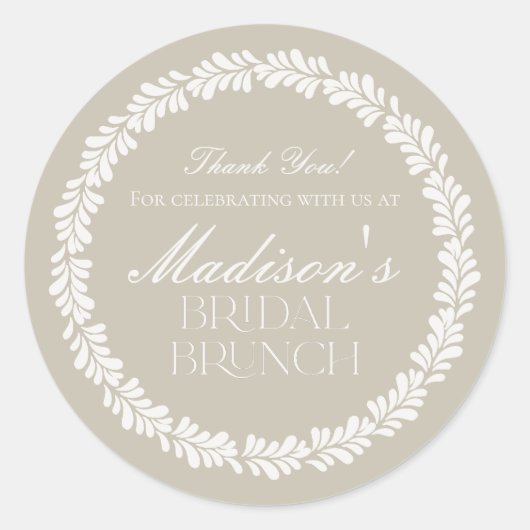 ベージュのタラベラ・タイル スペイン風フィエスタ ブライダル ブランシュ ラウンドシール (正面)