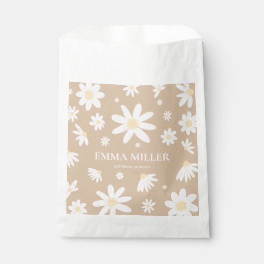 ベージュのダイシーフラワーファバーバッグ フェイバーバッグ (正面)