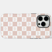 ベージュのチェック柄 ハード Case-Mate iPhoneケース (裏面 (横))