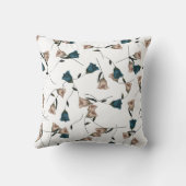 ベージュのティール（緑がかった色）・ブルゴーニュ結婚バラ新婚 クッション (裏面)