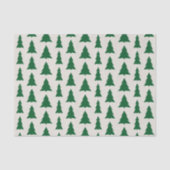 ベージュのテクスチャ上の緑のクリスマスツリーのパタフェイクーン 薄葉紙 (正面)