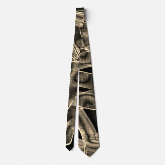 ベージュのテープ状の曲線、コントラストのレリーフ、 浮き彫り線 ネクタイ (裏面)