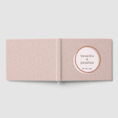 ベージュのドットと結婚円 ゲストブック (全面)