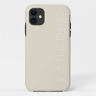 ベージュのナチュラルでアースカラーの個性的なデザイン iPhone 11 ケース