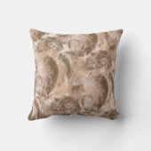 ベージュのバックグロを織り込んだテキスタイルパターン クッション (裏面)