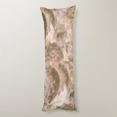 ベージュのバックグロを織り込んだテキスタイルパターン ボディピロー (裏面 (縦))