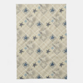 ベージュのパッチワーク キッチンタオル (縦)