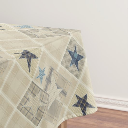ベージュのパッチワーク テーブルクロス (インサイチュ)