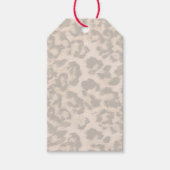 ベージュのヒョウ柄。 ギフトタグ (正面)