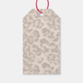 ベージュのヒョウ柄。 ギフトタグ (裏面)