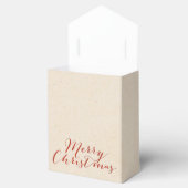 ベージュのフェイク段ボールクリスマスギフトバッグ フェイバーボックス (オープン)
