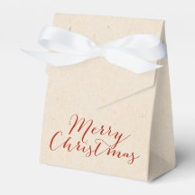 ベージュのフェイク段ボールクリスマスギフトバッグ
