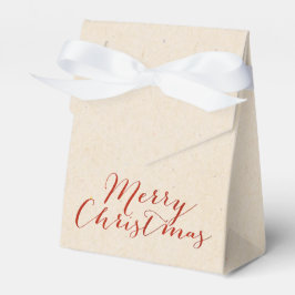 ベージュのフェイク段ボールクリスマスギフトバッグ フェイバーボックス