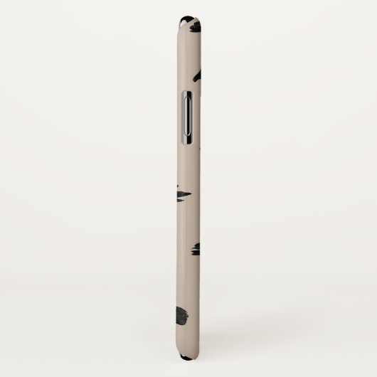 ベージュのブラシストローク水玉模様 Case-Mate iPhoneケース (裏面/右)