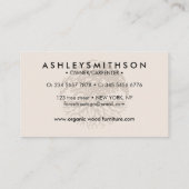 ベージュのブラックフォレストツリー 名刺 (裏面)