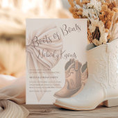 ベージュのブーツまたは船首の水色の性別を明らかにする 招待状