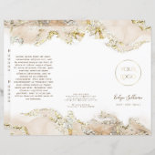 ベージュのマーリングデザインパンフレット (正面/裏面)