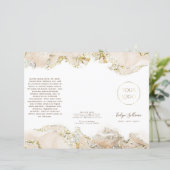 ベージュのマーリングデザインパンフレット (スタンド正面)