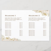 ベージュのマーリングデザイン2折パンフレット (裏面)