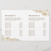 ベージュのマーリングデザイン2折パンフレット (裏面)