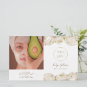 ベージュのマーリングデザイン2折パンフレット (スタンド正面)