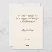 ベージュのミニマルな写真コラージュのグリーティングカード シーズンカード (裏面)