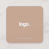 ベージュのミニマルモダンリストインフルエンサーScannable スクエア名刺 (正面)