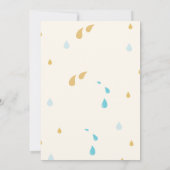 ベージュのモダンでかわいい虹のベビーシャワー 招待状 (裏面)