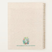 ベージュのリネンのテクスチャかわいいイースターバニー プランナー手帳 (裏面)