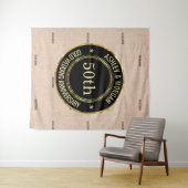 ベージュのリネン タペストリー (インサイチュ(横))