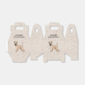 ベージュの上にソフトコートウィートテリア犬と文字 フェイバーボックス (折り畳みなし)