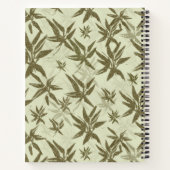 ベージュの上に竹 – シームレスな表面パターン。 ノートブック (裏面)