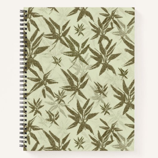 ベージュの上に竹 – シームレスな表面パターン。 ノートブック (正面)