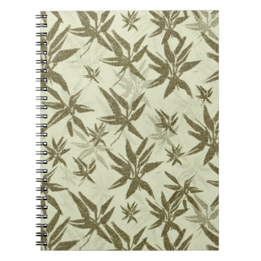 ベージュの上に竹 – シームレスな表面パターン。 ノートブック (正面)