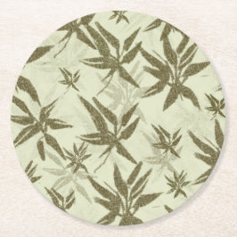 ベージュの上に竹 – シームレスな表面パターン。 ラウンドペーパーコースター